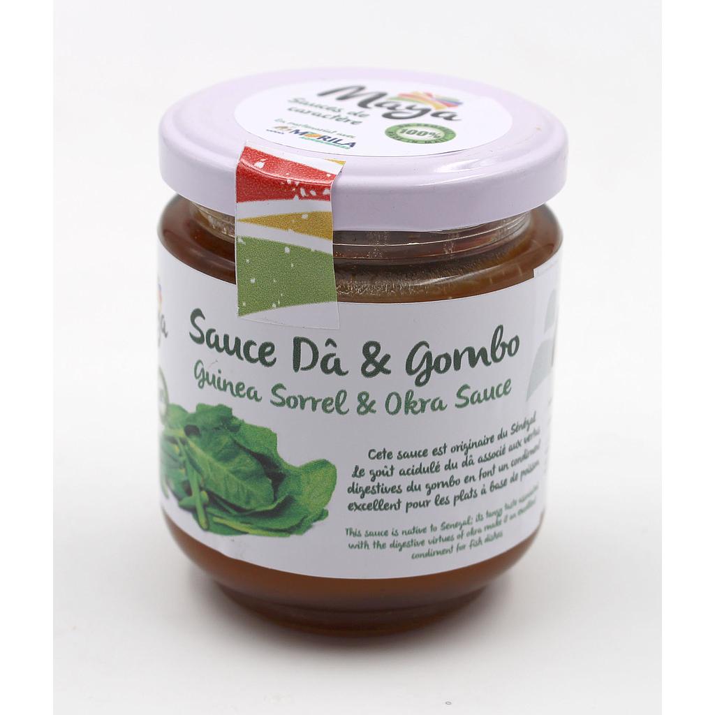 Maya Sauce Feuille d'oseille de Guinée et Gombo bocal en verre de